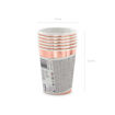Picture of PAPER CUPS HAPPY BIRTHDAY ROSE GOLD 260ML - 6 PACK